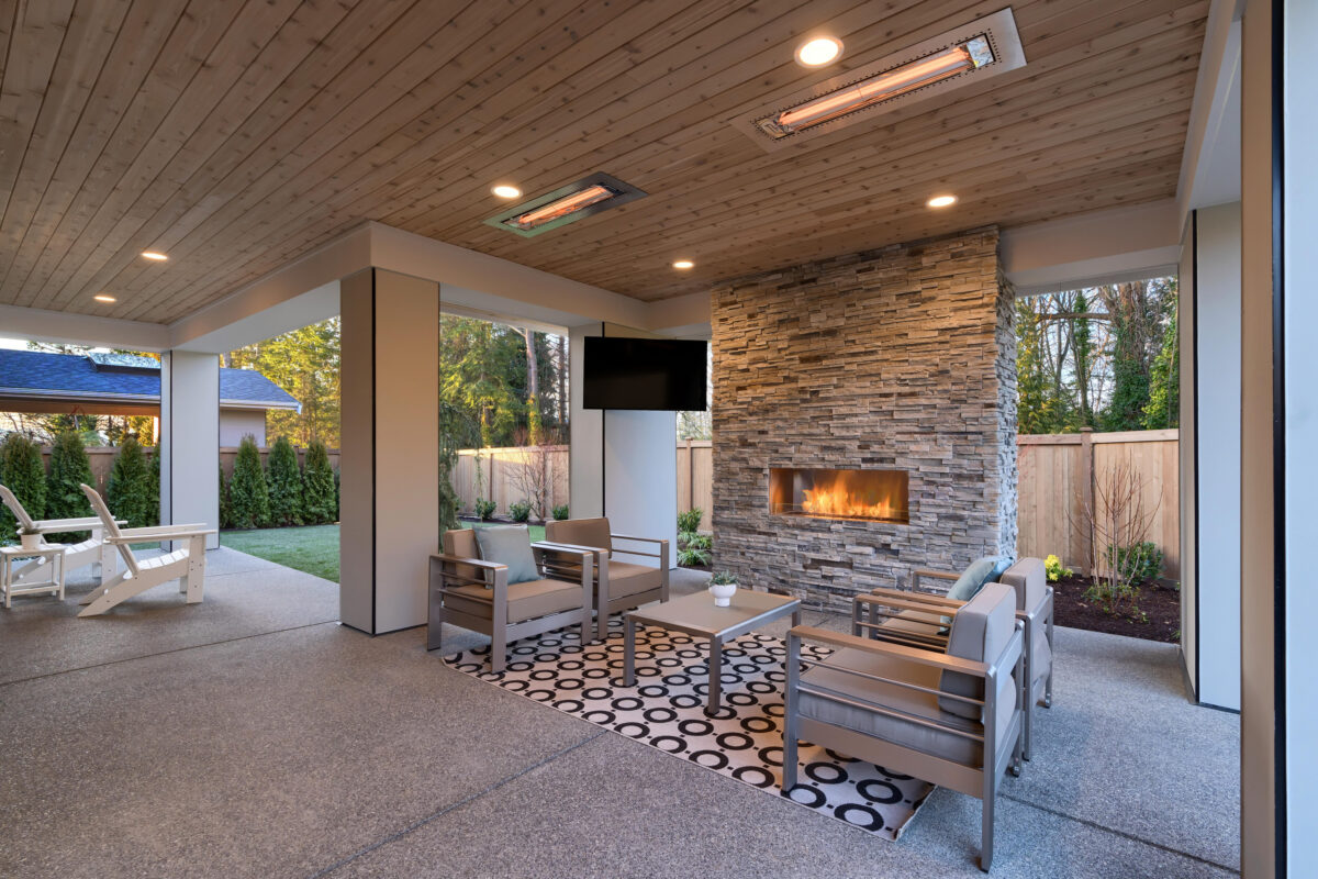 outdoor fireplace